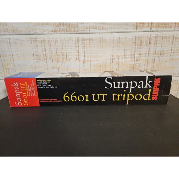 Sunpak‎ 620-080 Tripod w/3-Way Pan Head Folded 20.8" Open 60.2" - Picture 3 of 9